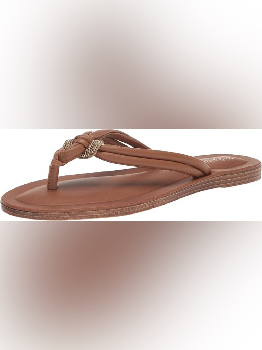 Bella Vita Zev-Italy Tan Flat Sandals Sz 8 BNWB